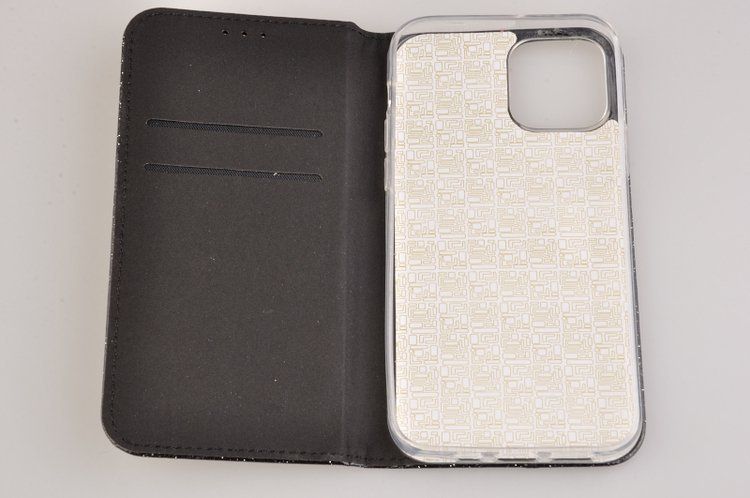 Etui Shining Book do Apple iPhone 12 / 12 Pro czarny zdjęcie 3