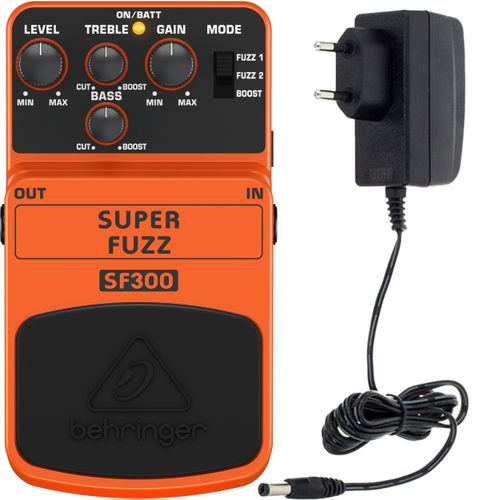 Efekt gitarowy Behringer SF300 Super Fuzz Przester Zasilacz 9V ZESTAW na Arena.pl
