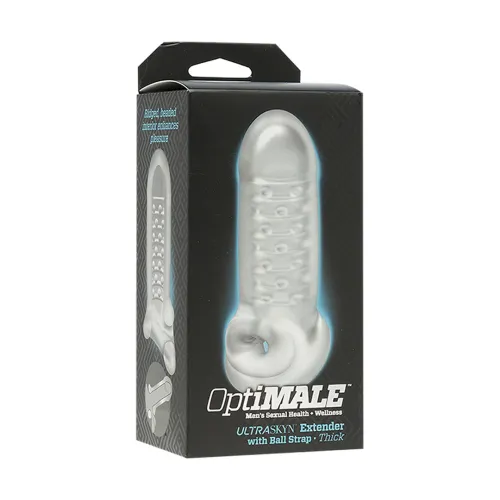 doc johnson optimale thick extender z paskiem kulkowym, przezroczysty na Arena.pl