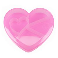 POJEMNIK plastikowy SERCE 12x13,5cm 5-komorowy różowy 1szt.