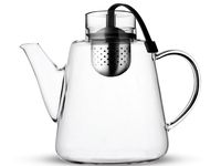 Dzbanek z zaparzaczem herbaty ziół 1500ml Czarny Szklany Vialli Design