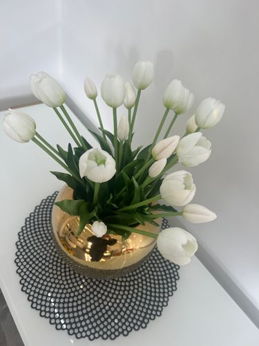 Złoty wazon ceramiczny Kula na Arena.pl