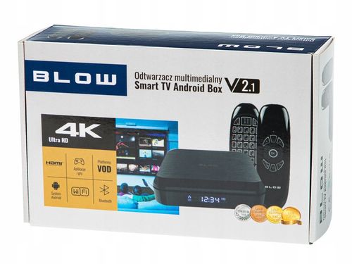 SMART BOX TV ANDROID BLUETOOTH 4K WIFI ODTWARZACZ HDMI USB PILOT PRZYSTAWKA na Arena.pl