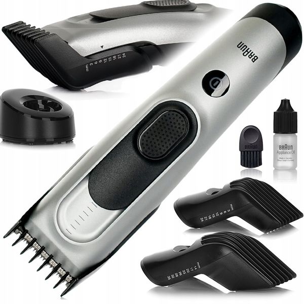 MASZYNKA GOLARKA DO WŁOSÓW BRAUN SERIES 7 HC7390LSP Ni-MH + STAND + NASADKI zdjęcie 1