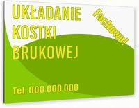 nadruk UV TABLICZKA reklamowa aluminiowa szyld KOSTKA BRUKOWA dibond 40x30