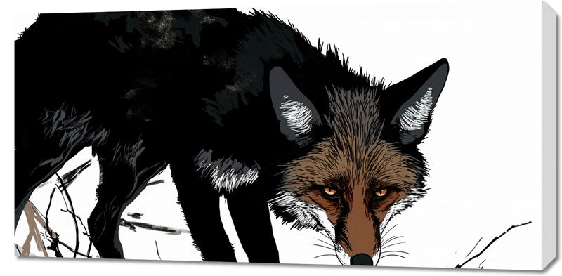 Obraz 100x50cm Nieufny Lis zdjęcie 1