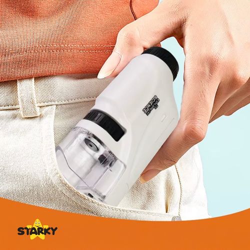 Mikroskop mini kieszonkowy przenośny zabawka edukacyjna dla dzieci prezent na Arena.pl