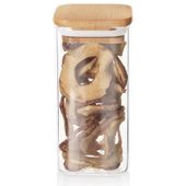 Pojemnik Szklany Bambus Kuchenny Szczelny Żywności Produktów Sypkich 320 ml