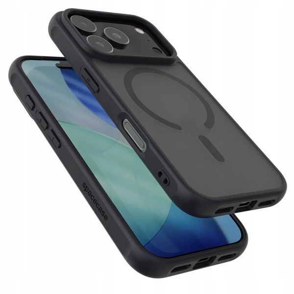 Spacecase Hybrid Mag Iphone 17 Pro Black zdjęcie 2