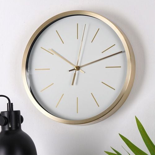 Zegar ścienny biały złoty 25 cm na Arena.pl