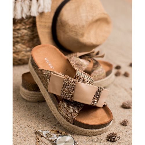 Tekstylne Klapki Na Platformie r.41 na Arena.pl