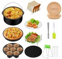 ZESTAW AKCESORIA DO FRYTKOWNICY AIR DO PIECZENIA CIASTA PIZZY 15 ELEMENTÓW