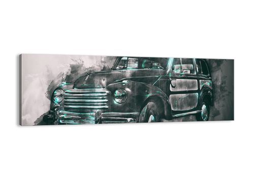 Obraz Na Płótnie - Samochód Retro  - 90X30 Cm - Ab90X30-3834 na Arena.pl