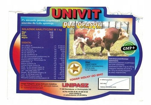 Univit Opas witaminy dla bydła opasów Unipasz 20kg na Arena.pl
