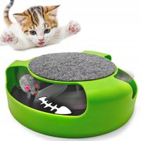 INTERAKTYWNA ZABAWKA DLA KOTA polowanie na myszkę, drapak, 2w1