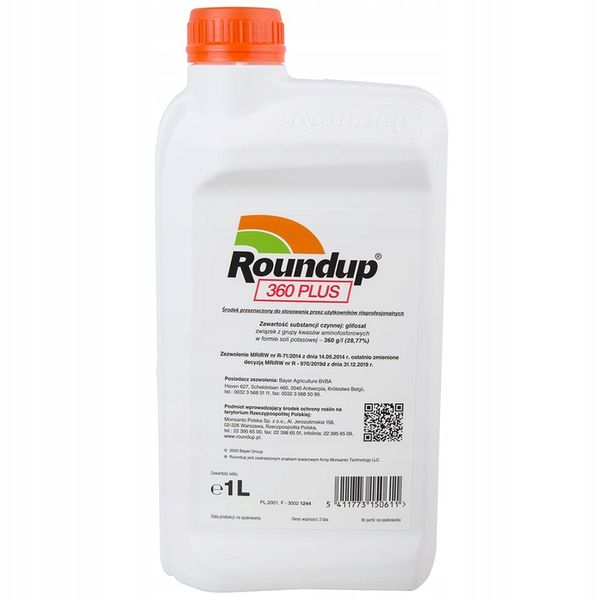 Roundup 360 Plus 1L totalny na chwasty perz zdjęcie 1