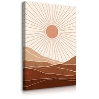 Obraz Do Sypialni Pustynia Zachód Słońca Styl Boho Minimalizm 40cm x 60cm