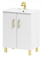 Szafka łazienkowa pod umywalkę Viki 60biały/GOLD
