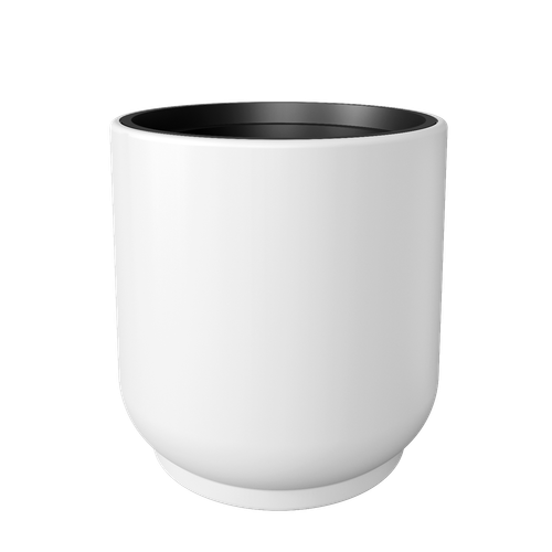 Doniczka osłonka okrągła Satina 30 z wkładem | Biały na Arena.pl