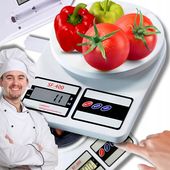 PRECYZYJNA WAGA KUCHENNA 10kg / 1g DOMOWA ELEKTRONICZNA TARA LCD + BATERIE