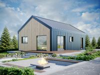 Nowoczesny dom całoroczny drewniany typu stodoła 70 m2