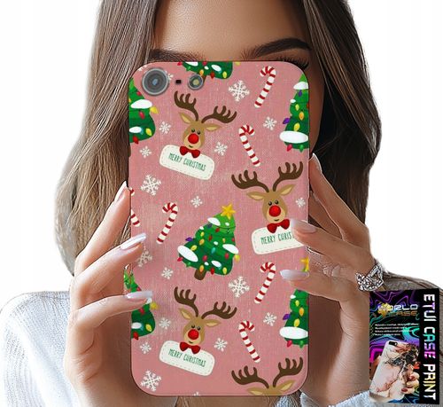 ETUI DO IPHONE 5 / 5S / 5C - ŚWIĄTECZNE RENIFERY CHOINKI LASKA WZORY na Arena.pl