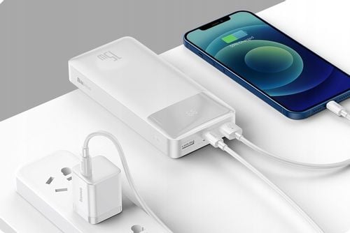 POJEMNY MOCNY POWER BANK POWERBANK BASEUS 20000MAH 3x USB USB-C 3A PD 15W na Arena.pl