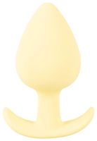 korek analny cuties żółty silikonowy 6,5 cm