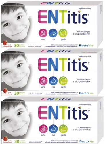 Entitis TRÓJPAK zestaw 3 x 30 pastylek do ssania na Arena.pl