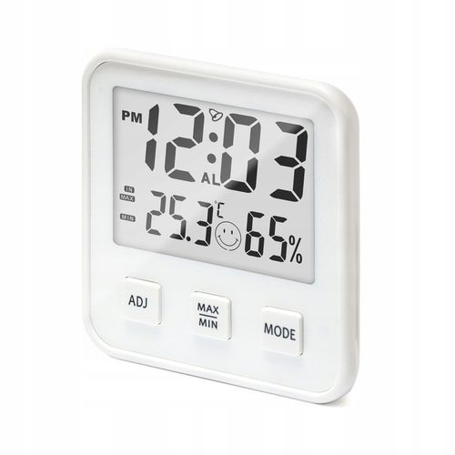 STACJA POGODY TERMOMETR HIGROMETR ZEGAREK ALARM CZUJNIK NA MAGNES na Arena.pl