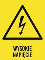 Tablica informacyjna Wysokie napięcie grawer piktogram 20x15 cm duży wybór