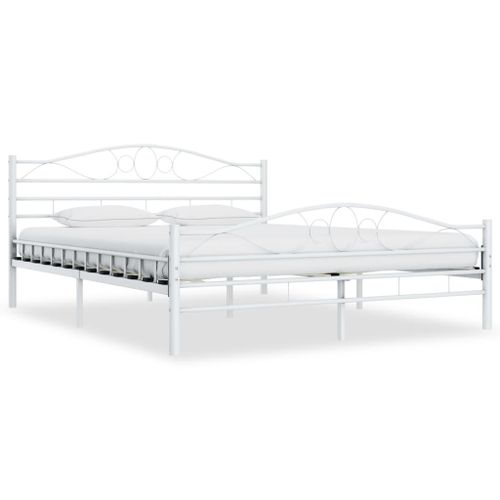Rama łóżka, biała, metalowa, 140 x 200 cm na Arena.pl