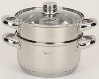 GARNEK DO GOTOWANIA NA PARZE INDUKCJA GAZ STAL 22cm ROSSNER AUSTRIA 3EL 4L