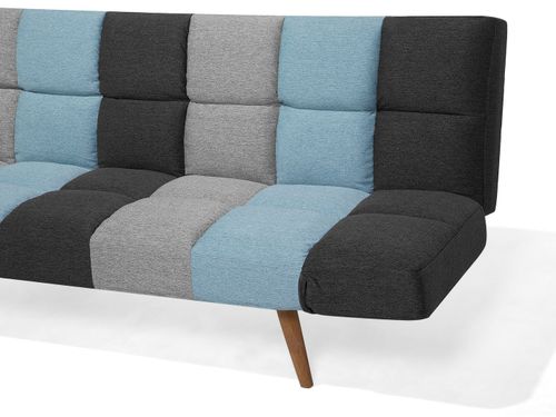 SOFA TAPICEROWANA PATCHWORK NIEBIESKA DO SALONU EKSKLUZYWNA na Arena.pl