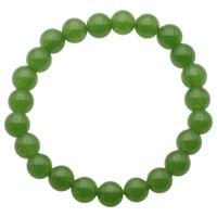 Bransoletka 18,5 cm - Jadeit zielony kulki 8mm