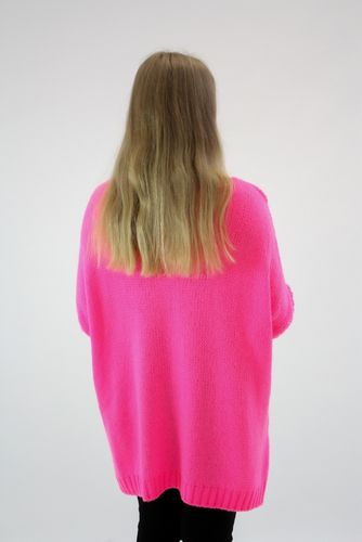 Sweter oversize warkocz Magda Różowy UNI na Arena.pl