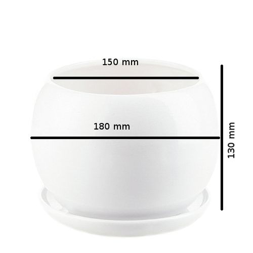 Doniczka Ceramiczna KULA 3 z podstawką brąz eco na Arena.pl