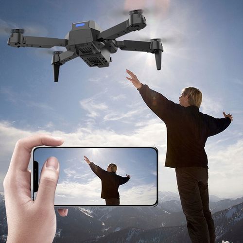 DRON E88 2x KAMERA 4K ZAWIS 200M UNIKANIE PRZESZKÓD WIFI+WALIZKA PILOT ETUI na Arena.pl