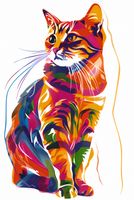 Plakat 68x101cm Nasycony Kot