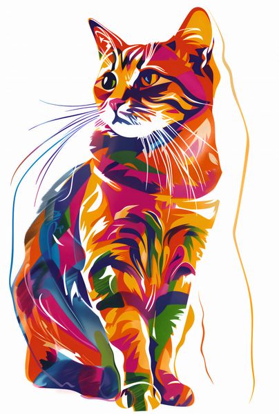 Plakat 68x101cm Nasycony Kot zdjęcie 1