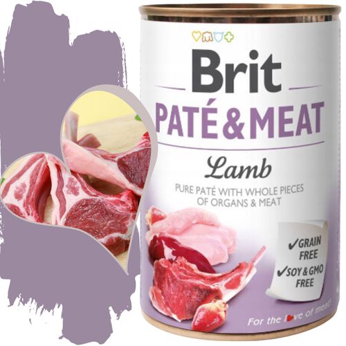 mokra karma dla psa brit pate & meat lamb 400 g z jagnięciną bezzbożowa na Arena.pl