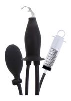 korek analny pompowany silikonowy nawilżający hidden desire extreme czarny