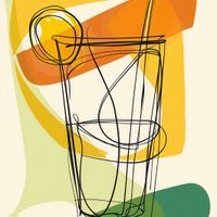 Plakat 80x80cm Koktajl Artystyczny