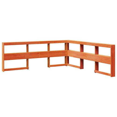 Łóżko z regałem, bez materaca, woskowy brąz, 200x200cm, sosnowe na Arena.pl