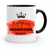 Kubek Czarny Dla Krawcowej Najlepsza Krawcowa Z Nadrukiem Ze Zdjęciem