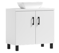 Szafka łazienkowa ROCO 60 biała z umywalką Lara (W2)