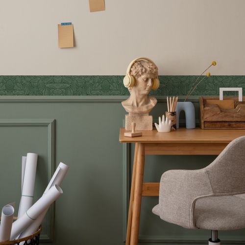 Samoprzylepny Pasek Ozdobny Zielone LIŚCIE Rośliny Natura Ornamenty na Arena.pl