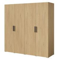 Szafa uchylna Napoli 4D 200 Dąb Cremona (czarny uchwyt)