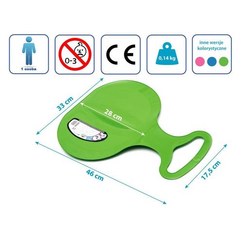 Ślizg Plastikowy Apple Zielony na Arena.pl