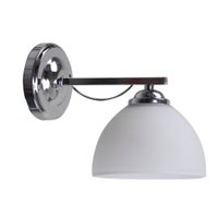 Filona lampa kinkiet chromowy 1x40 E27 klosz biały